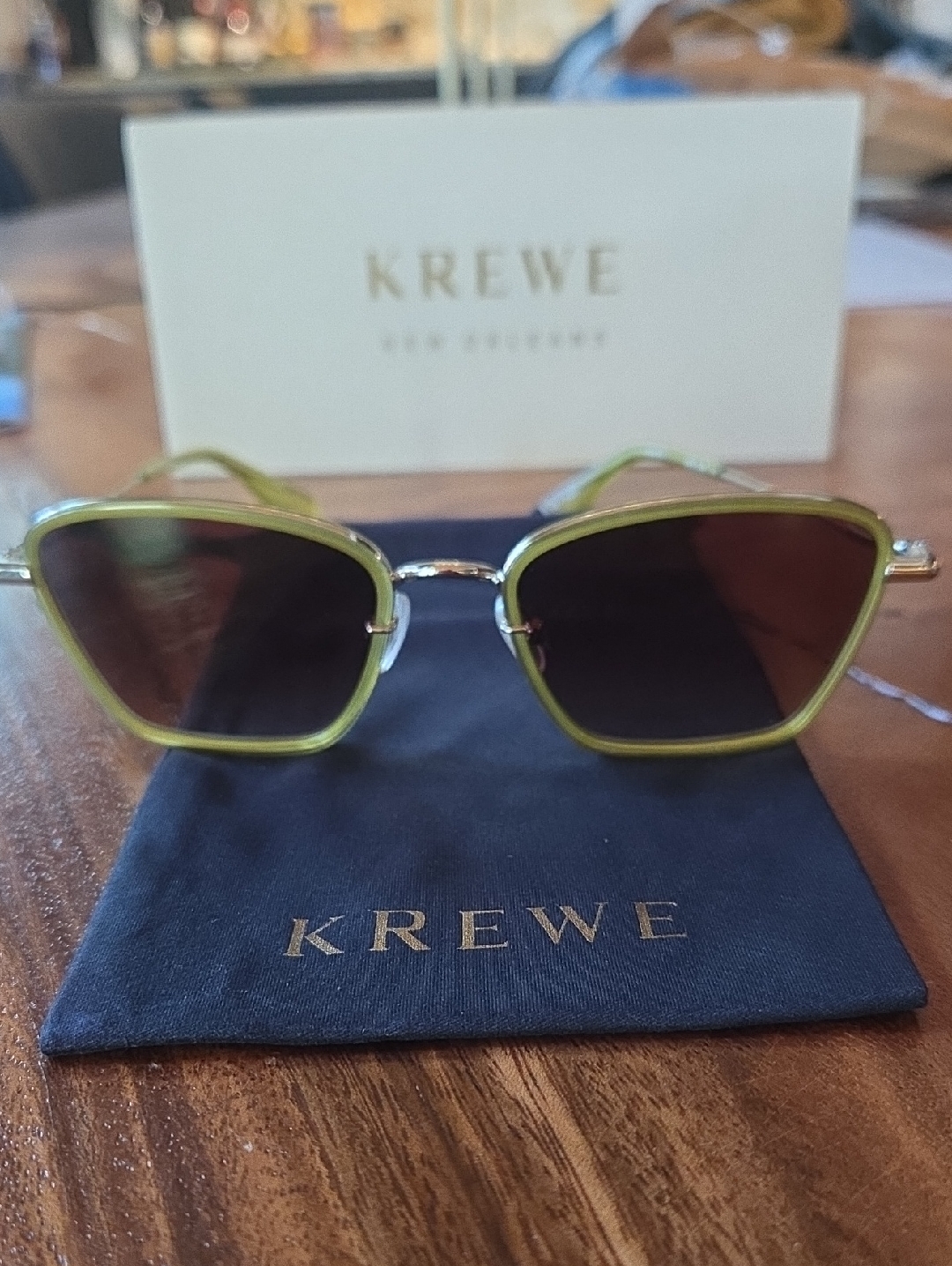Krewe Bella Chartreuse Sunglasses